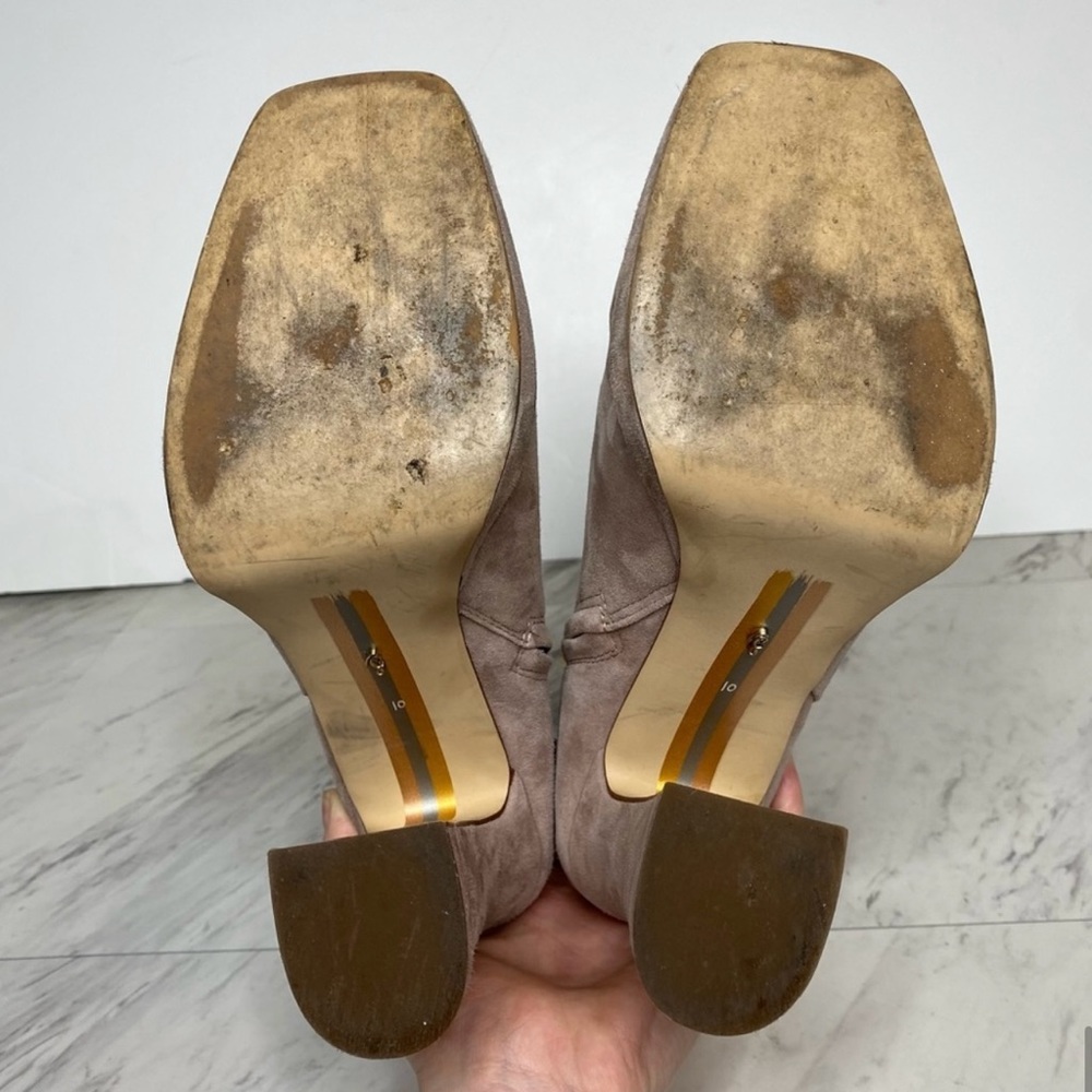 Sam Edelman Jaye Tan Suede Heeled Bootie 10 - Picture 5 of 6